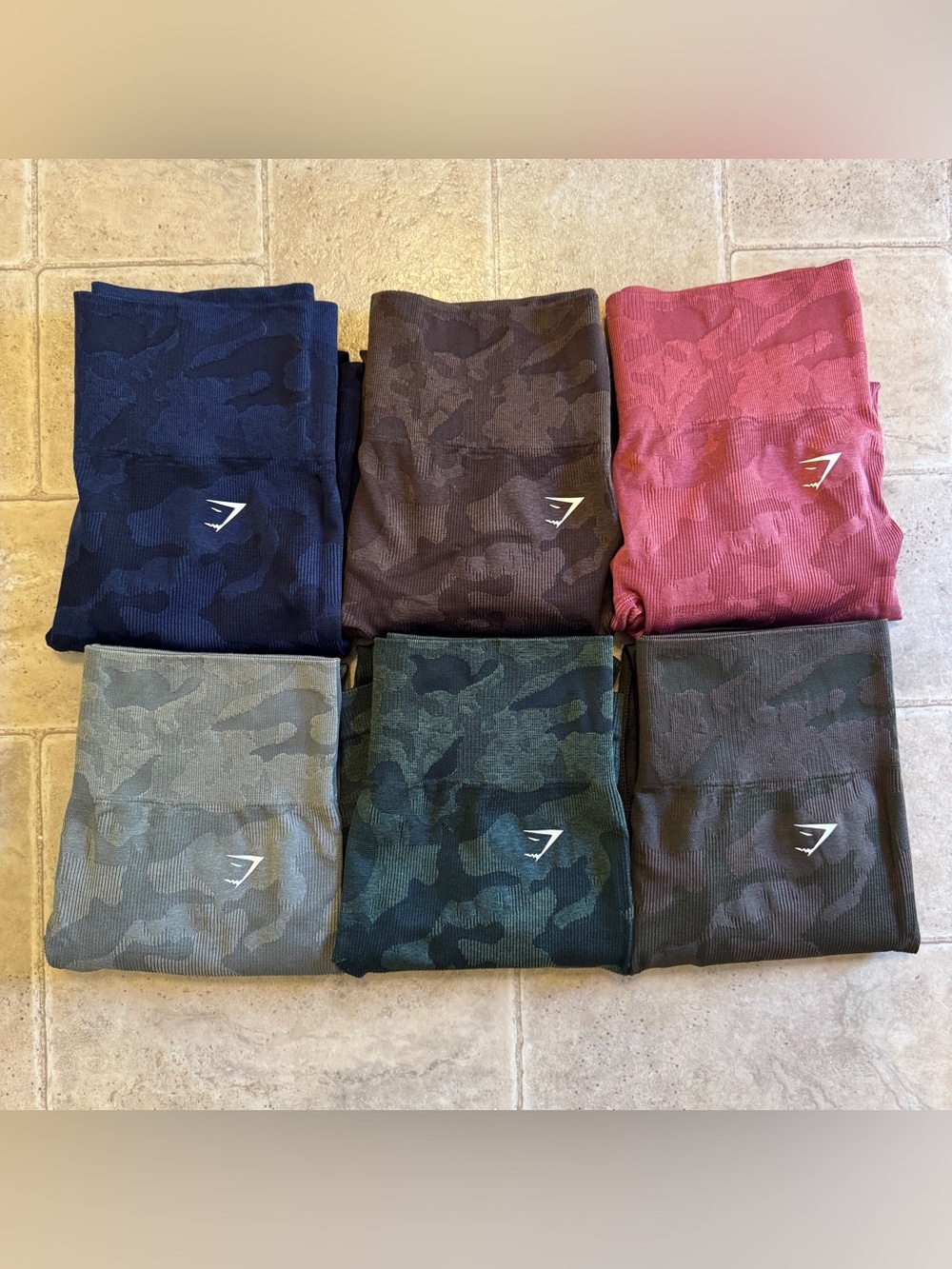 Gymshark adapt camo ribbed leggings bundle all size small